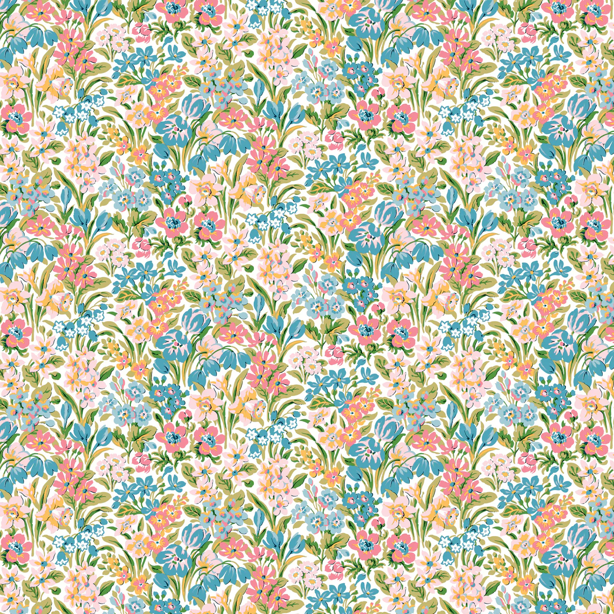 London Parks Kew Blooms A – 100% Quilting Cotton Fabric by the Yard