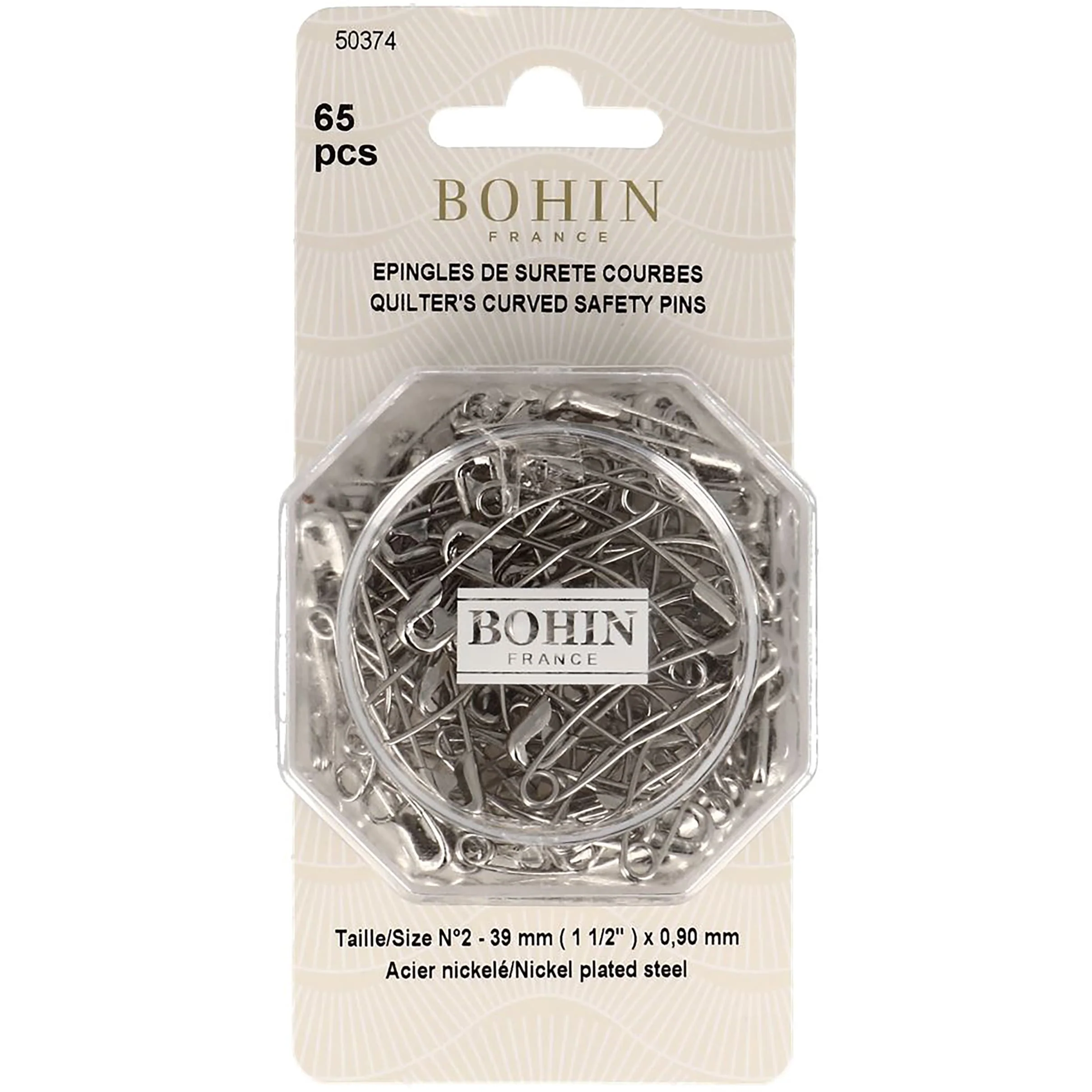 Curved Safety Pins - 1.5"