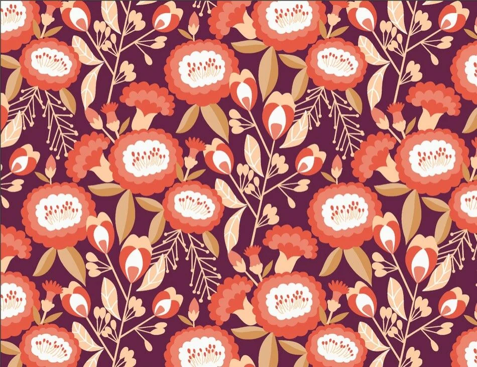 Cotton + Steel Isla Burgundy