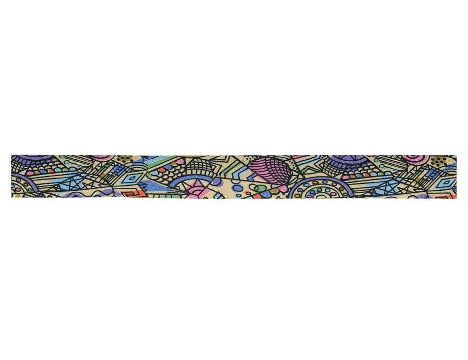 Zentangle Bias Tape Beige/Multi