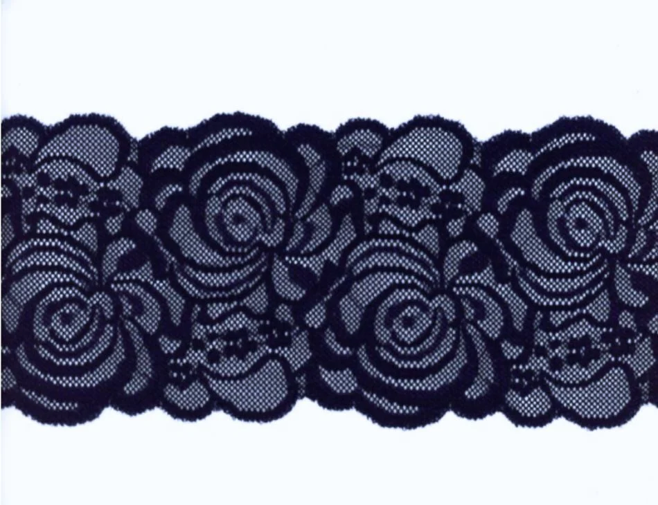 3 1/2" Elastic Lace Navy