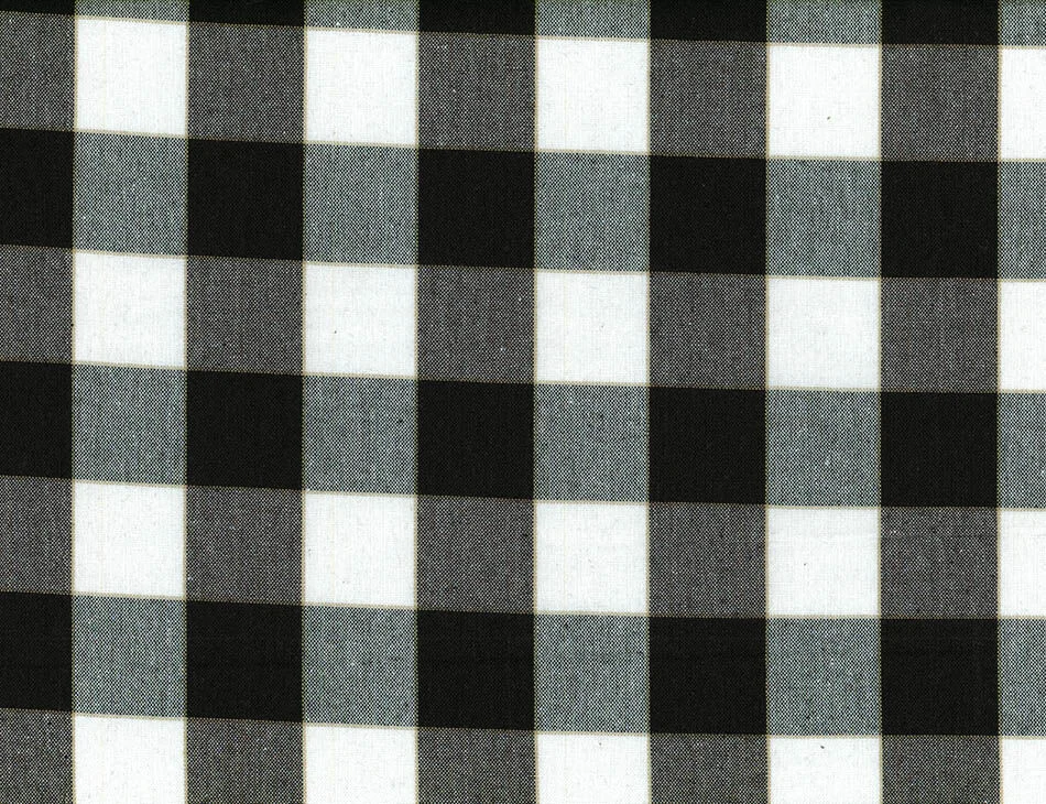 60" Buffalo Check Toweling Black