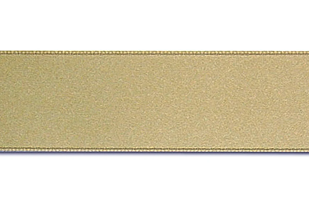 1 1/2" Luxurious Gold Double-Faced Heavy Silk Satin Ribbon
