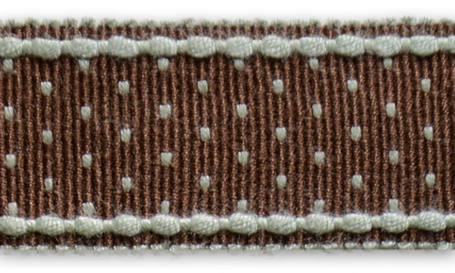1 1/2" Sweet Milk Chocolate Dotted Grosgrain Ribbon