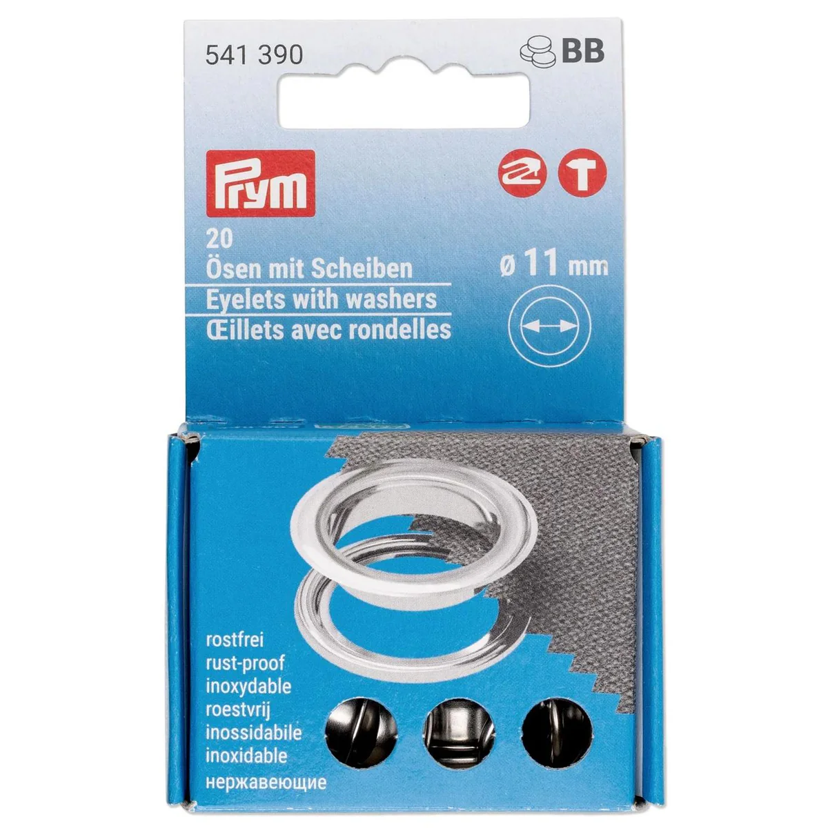 11mm Eyelets with Washers, 20pcs