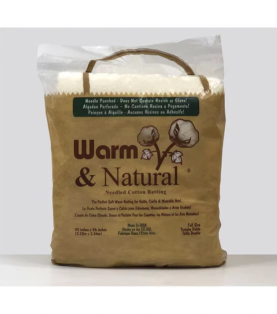 Warm & Natural Cotton Batting Full Size 90"X96"