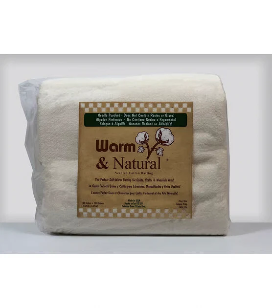 Warm & Natural Cotton Batting King Size 120"X124"
