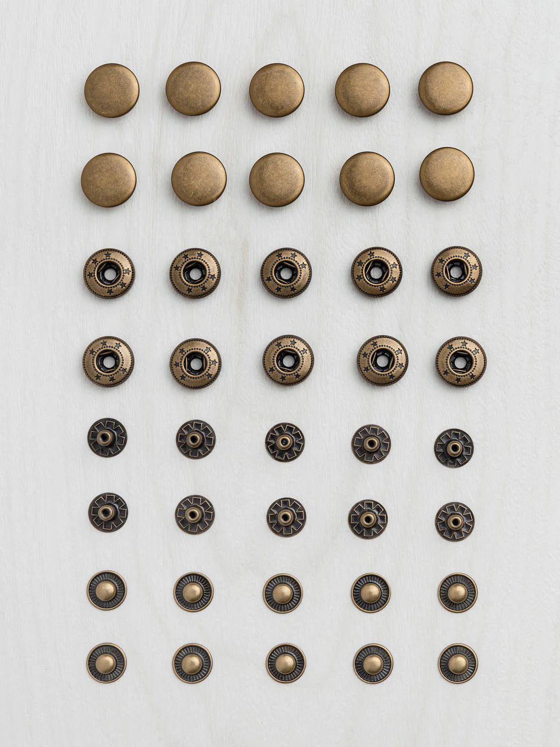15mm Antique Brass Spring Snaps - 10 Pack