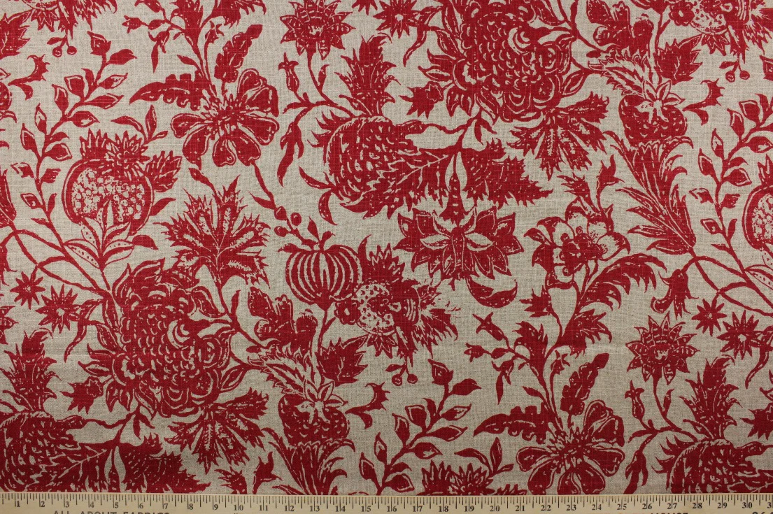 Duralee Fabrics© Ananya Fabric in Red