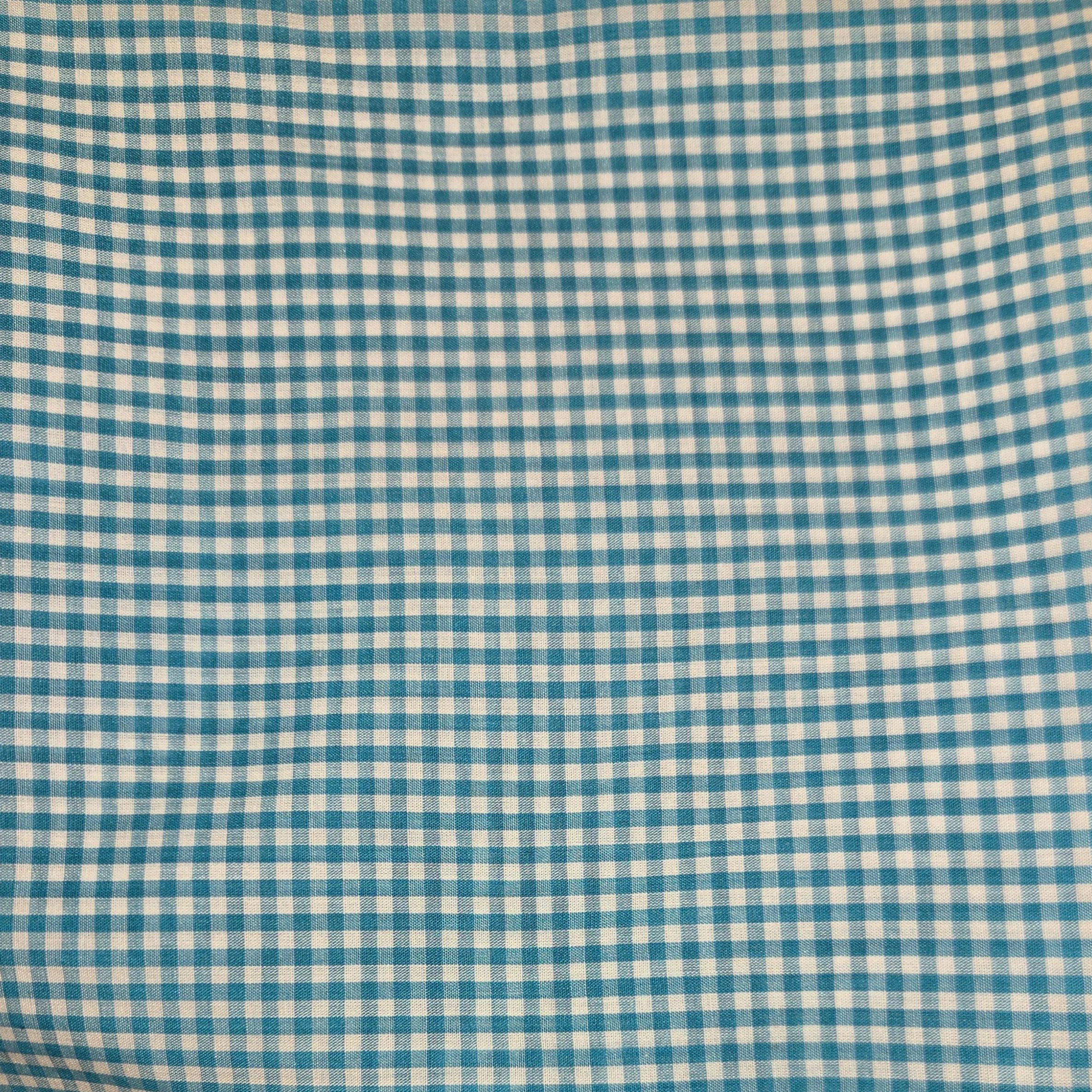 Squares Quilting Fabric in Turquoise
