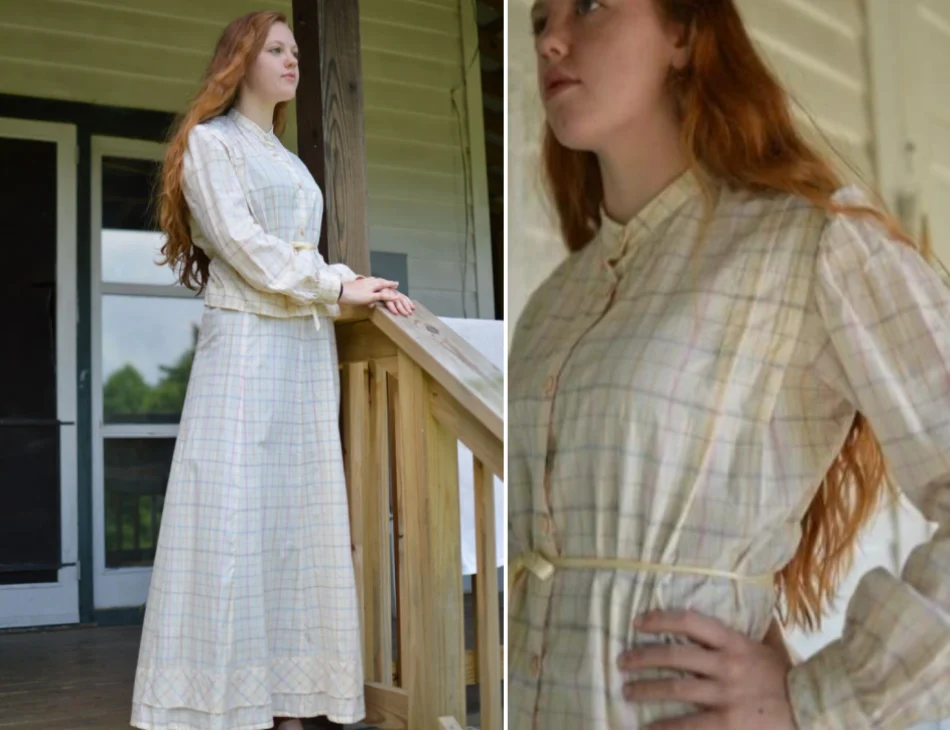 Folkwear 1800's Schoolmistress' Shirtwaist & Skirt #216
