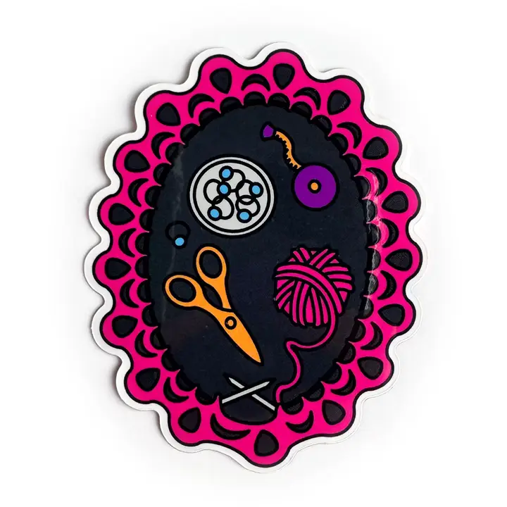 Knitting Season Sticker