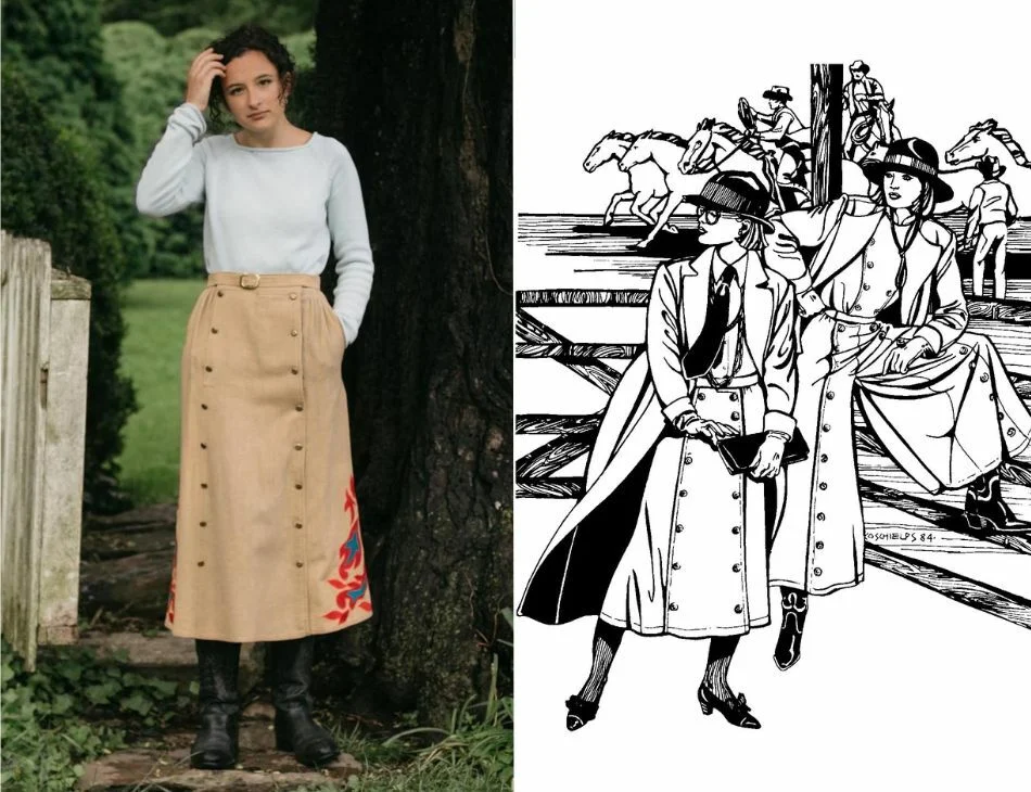 Folkwear 1800's Big Sky Riding Skirt #231