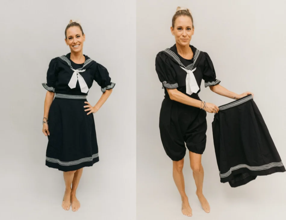 Folkwear 1890's Vintage Bathing Costume #253