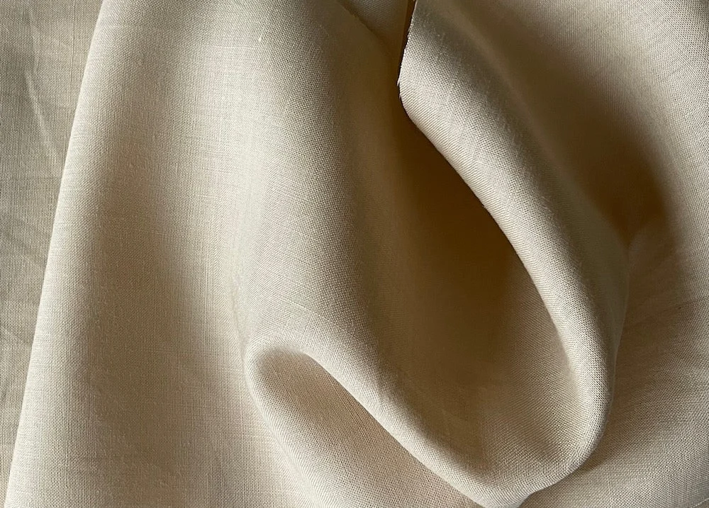 Light-Weight Airy Fawn Linen (Made in Italy)