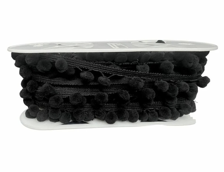1/2" Pom Poms Black