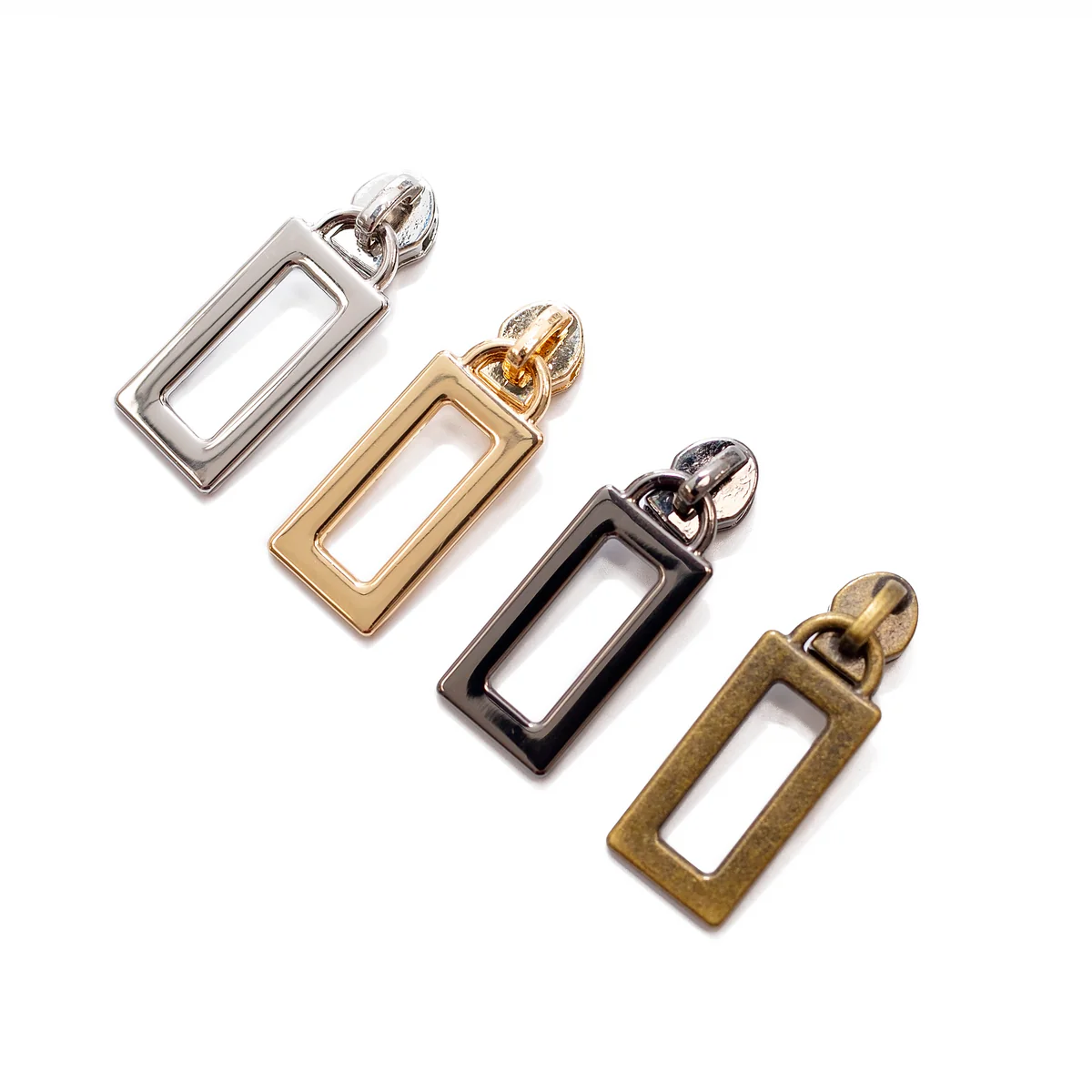 #3 Zipper Pulls - Rectangle - Set of 4