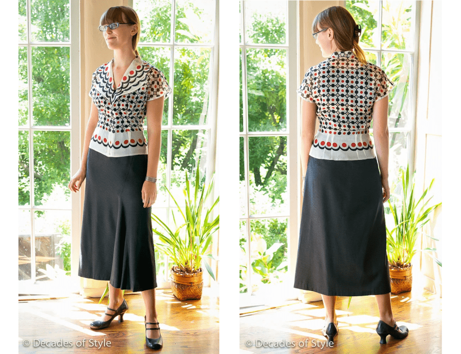 Decades of Style 1940's Girl Friday Blouse #4005