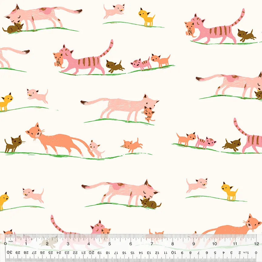 Studio Edit: Marching Kittens Minky