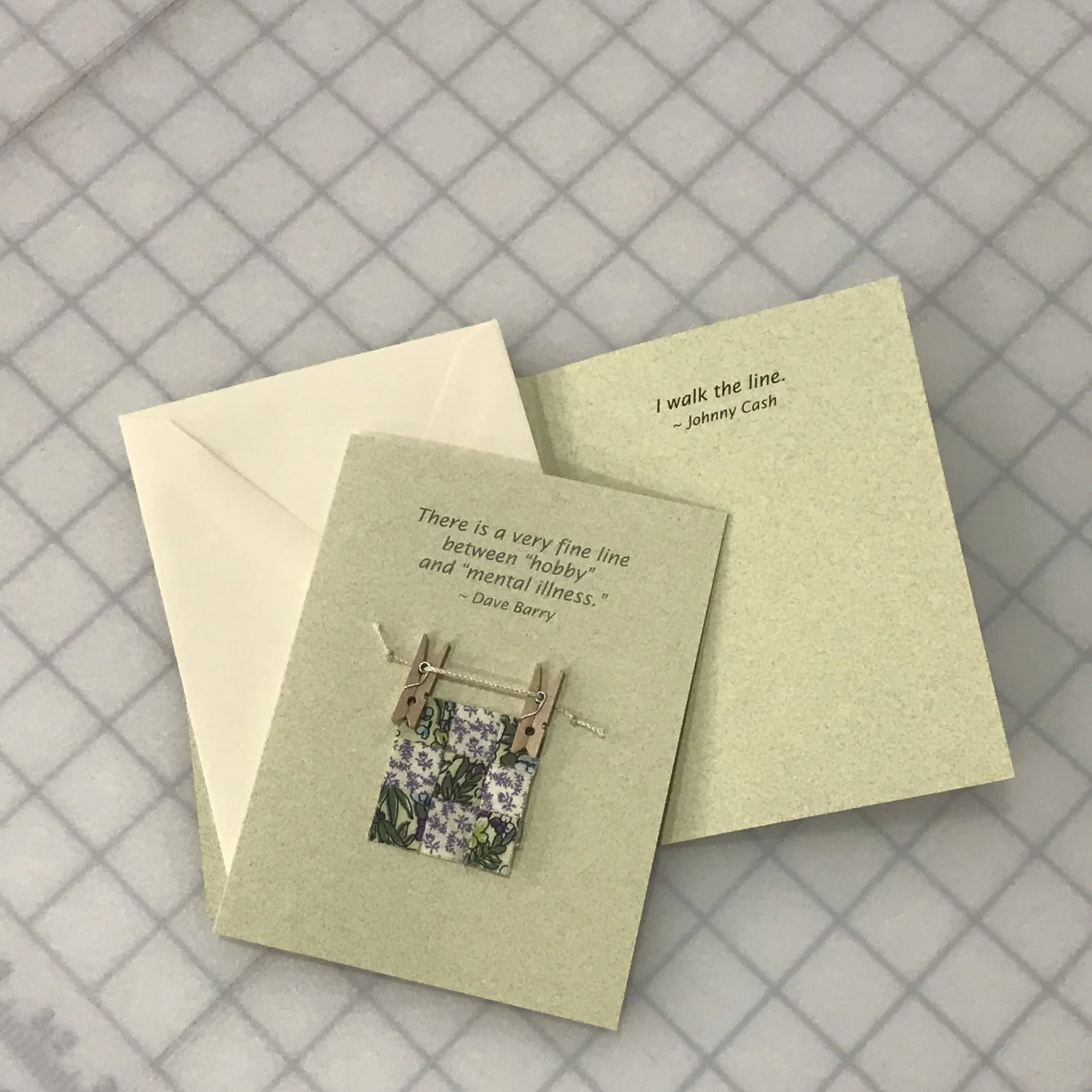 Note Card - There is a very fine line between hobby and mental illness