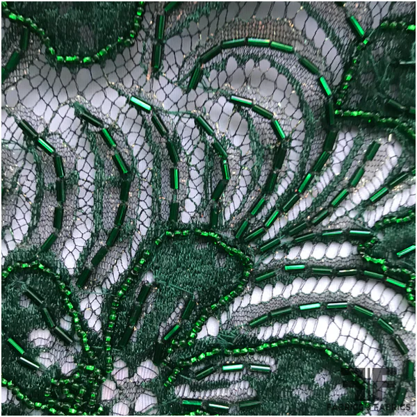 Couture Beaded Lace - Emerald Green