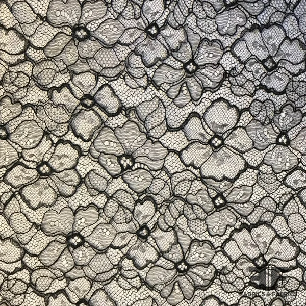 French Extra Wide Chantilly Lace - Black