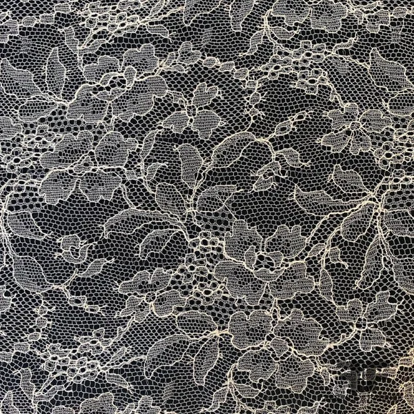 French Chantilly Lace Finely Woven - Off White