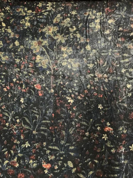 Vintage Floral Printed Velvet - Navy / Black / Gold / Red