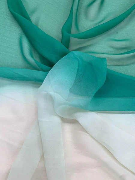 Ombré Silk Chiffon - Light Sage / Green