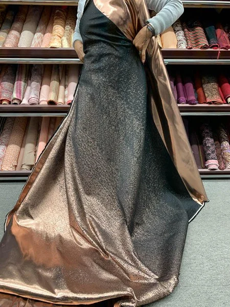 Novelty Glam Ombré Lame Panel - Rose Gold / Black