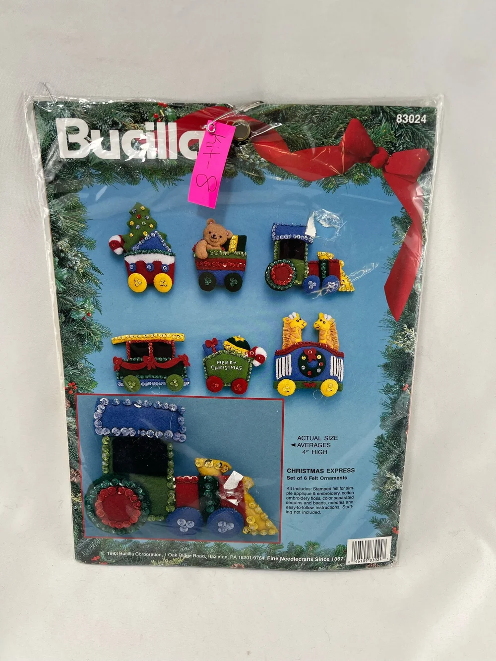 "Christmas Express" Felt Train Ornament Kit