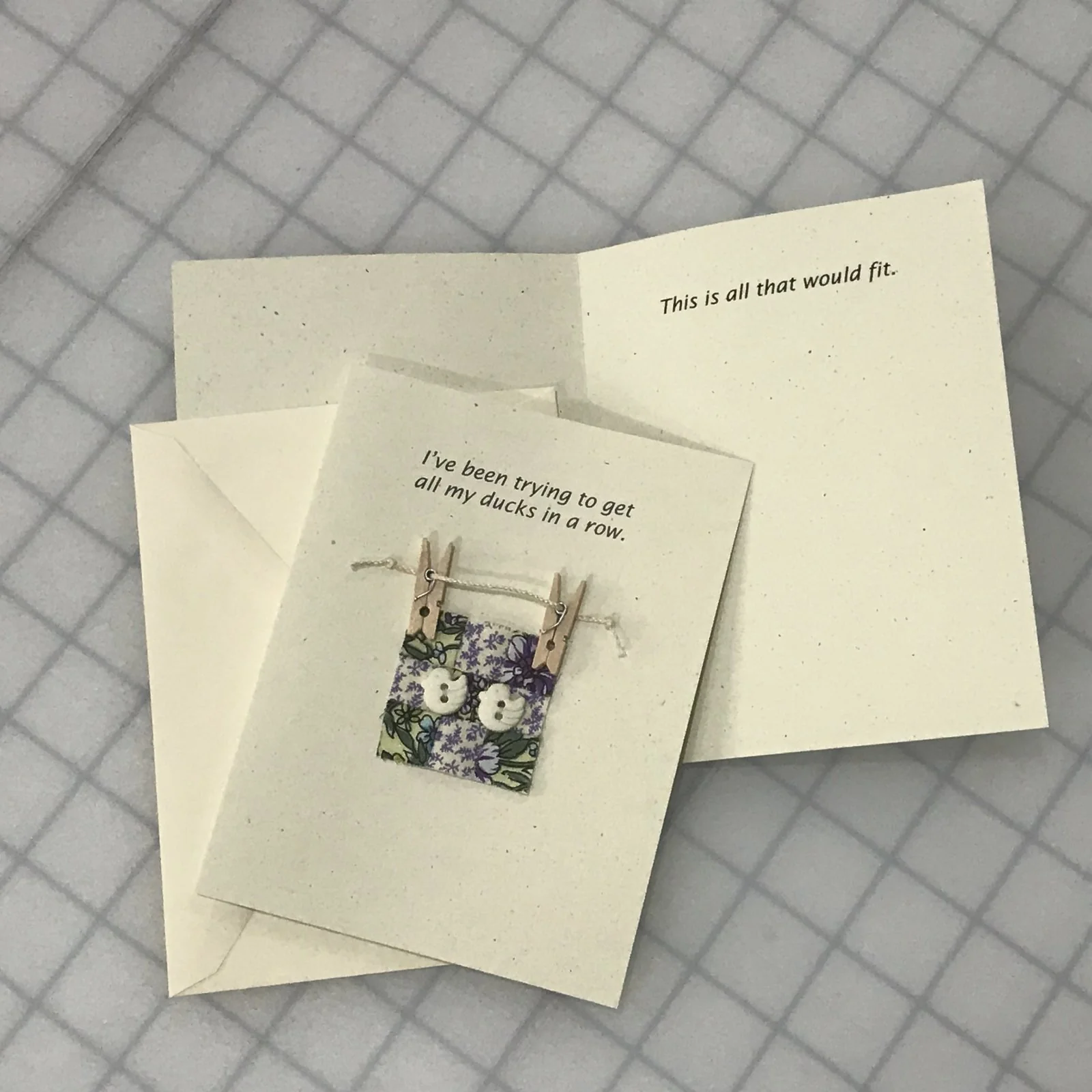 Note Card - I have been trying to get my ducks in a row