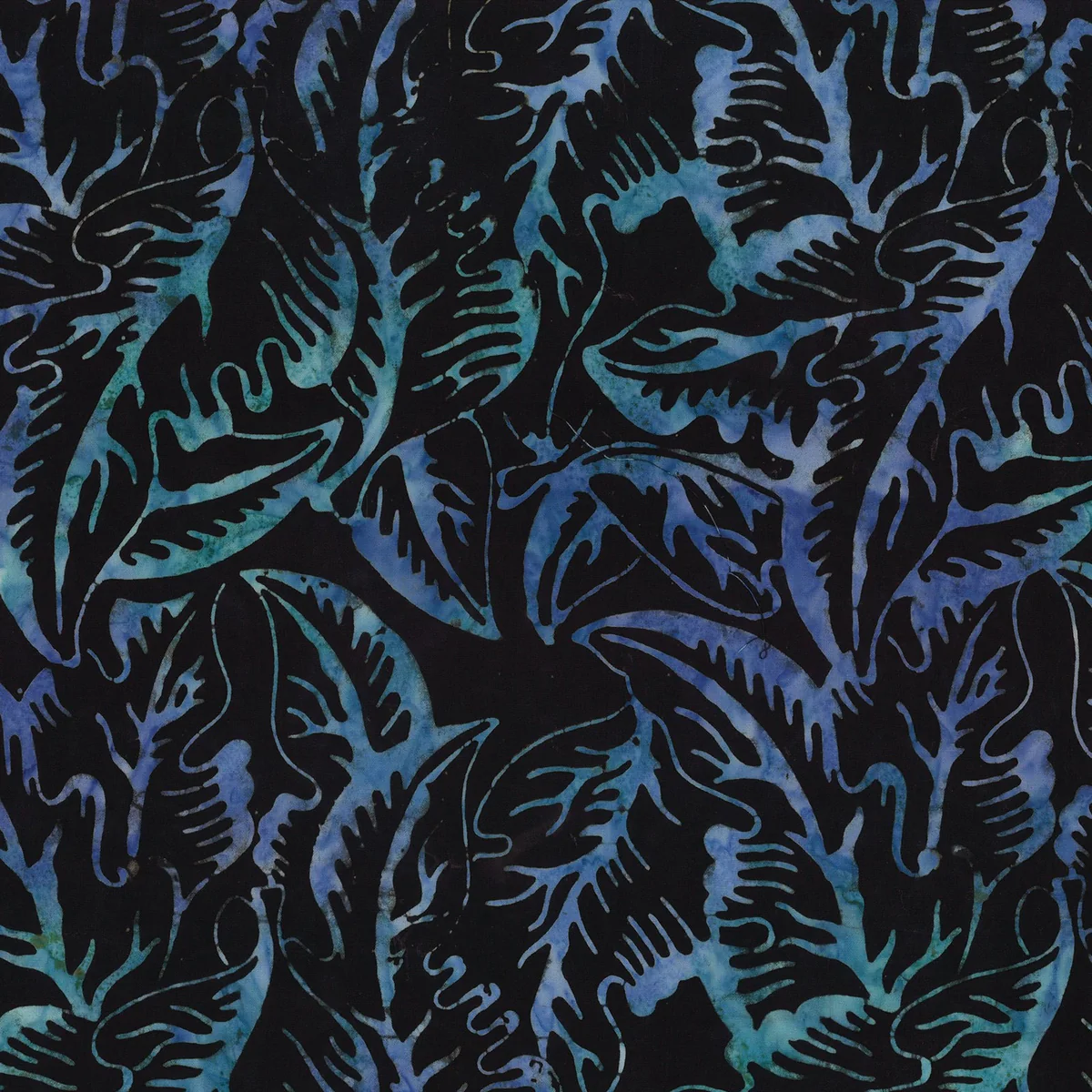 Batiks Banana Leaf Black/Violet – 100% Quilting Cotton Fabric by the Yard