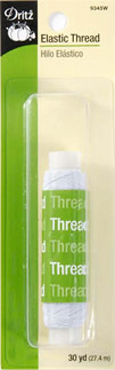 Elastic Thread- White - 30 Yards - Dritz Brand