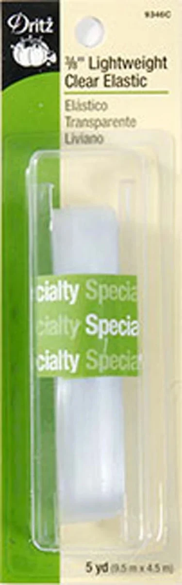 Lightweight Elastic- Clear - 3/8" x 5 Yards - Dritz Brand
