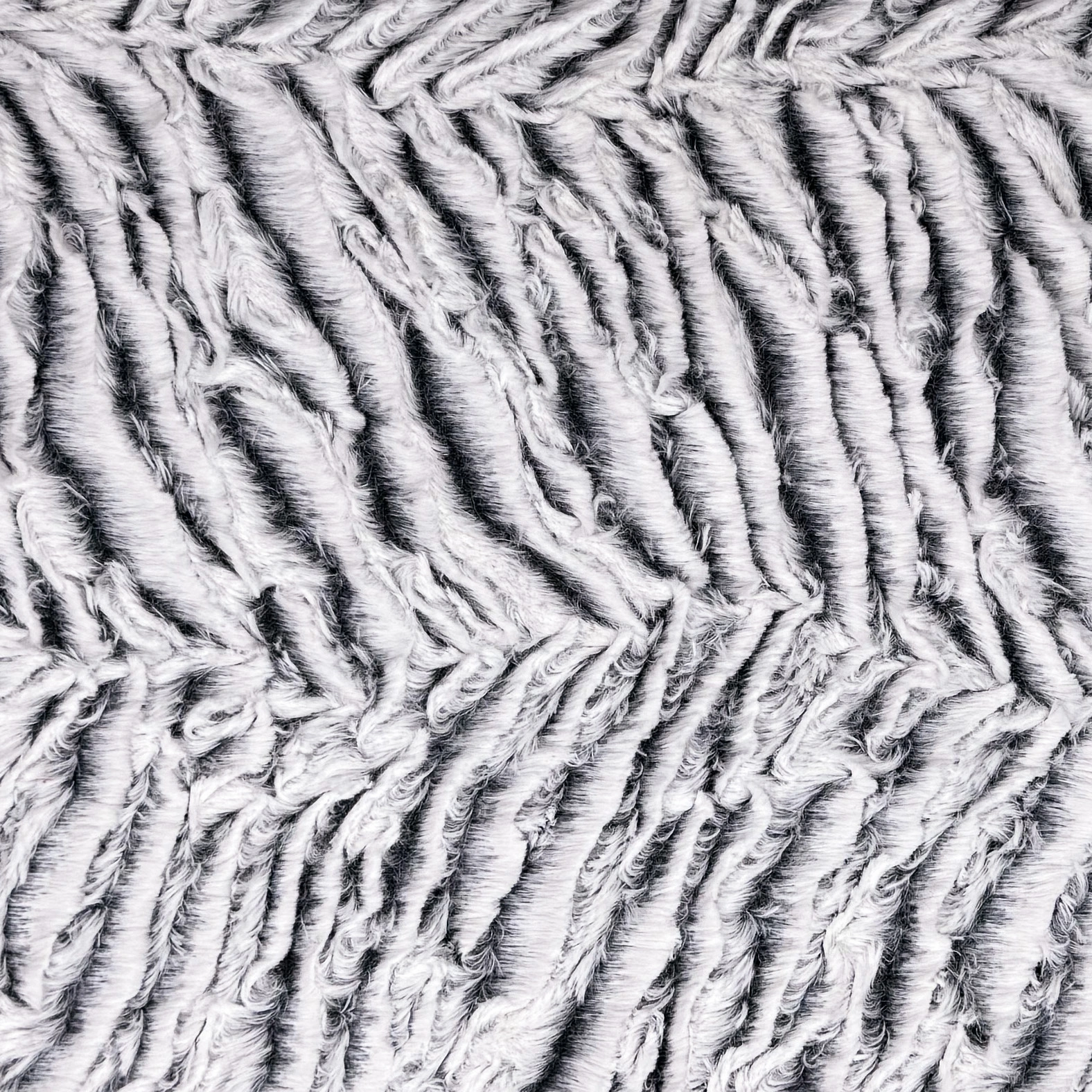 Luxe Cuddle Frosted Zebra – Snow/black