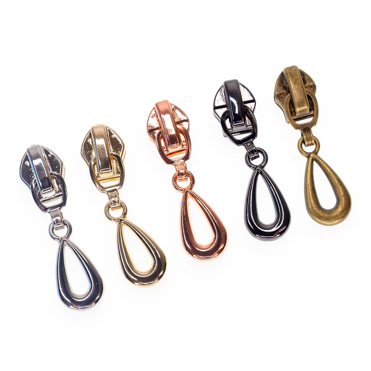 #5 Zipper Pulls - Pear - Set of 4