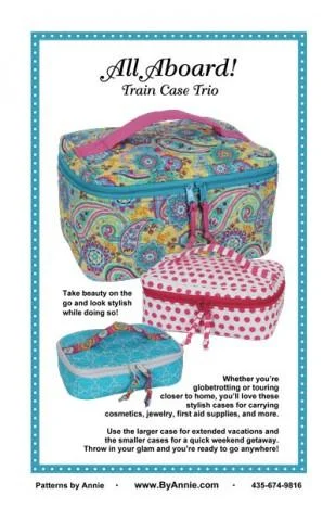 All Aboard Train Case Trio Pat from byAnnie Patterns