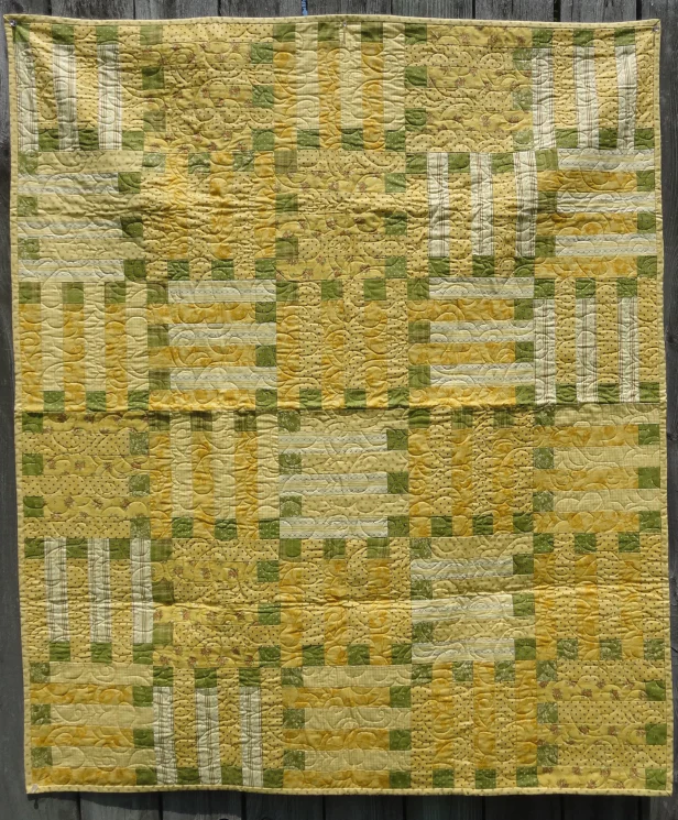 Allegro Yellow/Green - Finished Quilt