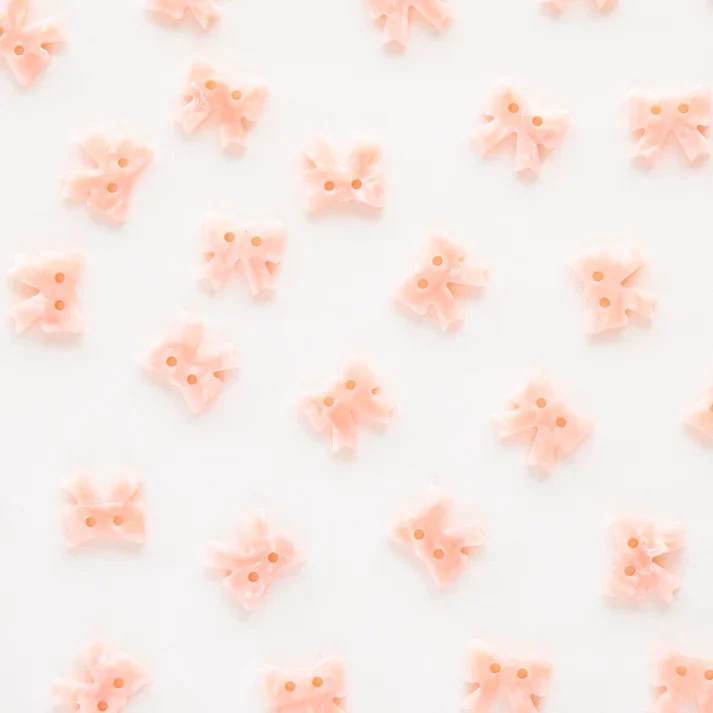 Sarah Hearts Labels: Pink Bow Buttons- Multiple Sizes