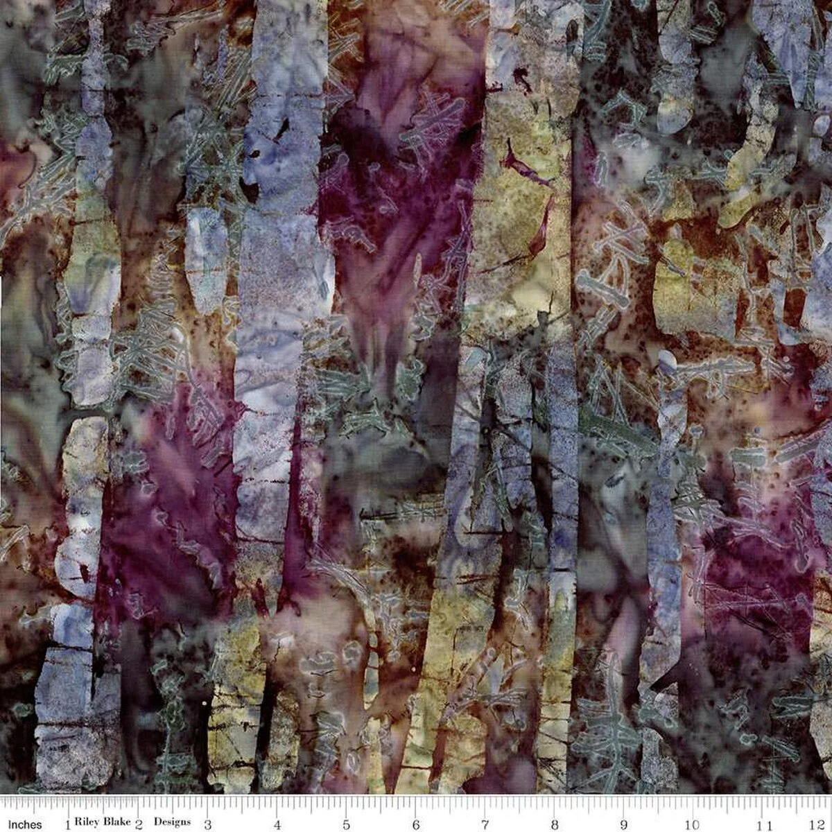Batiks Expressions Express Yourself! Abstract Plum Dressing – 100% Quilting Cotton Fabric by the Yard
