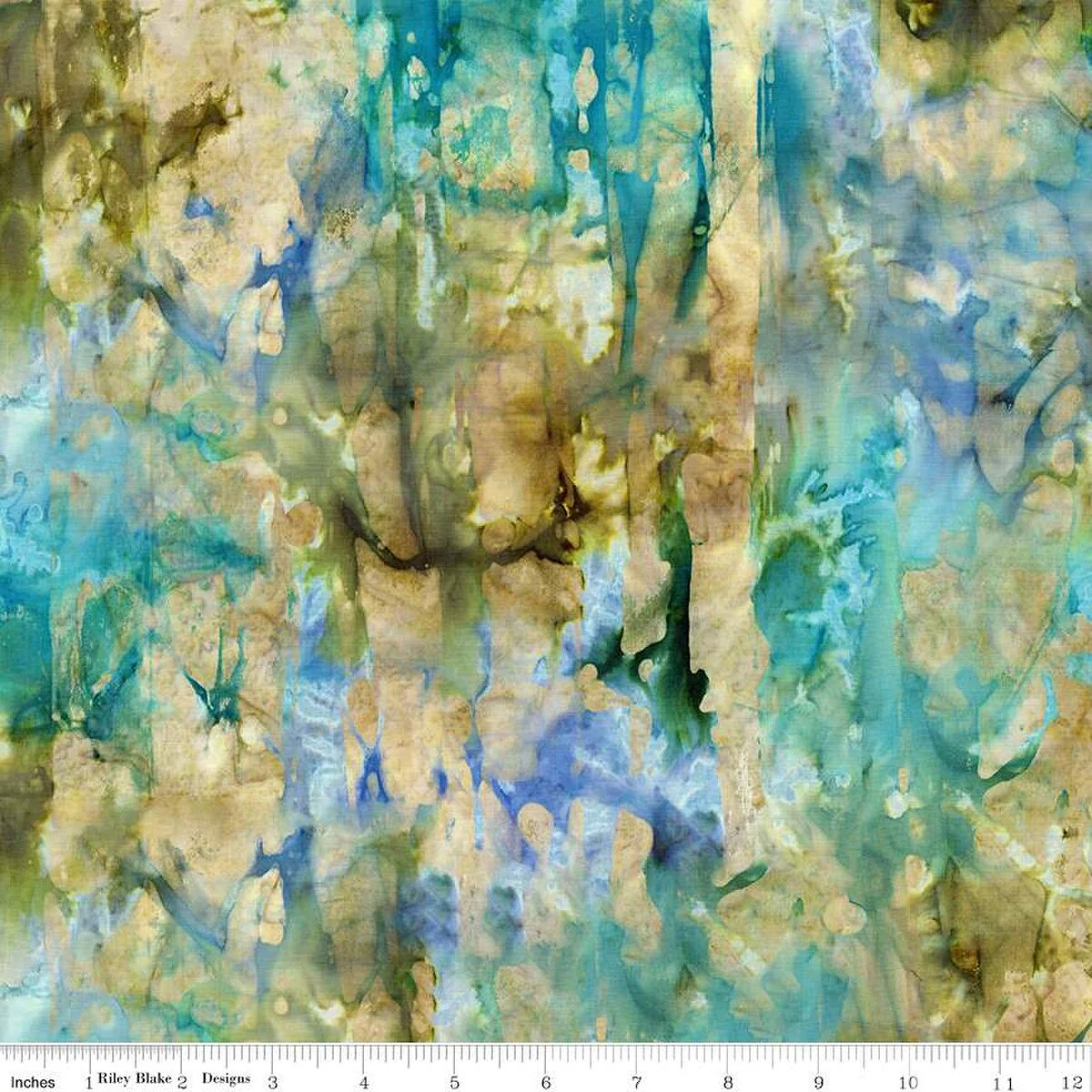 Batiks Expressions Express Yourself! Abstract Caribbean Shale – 100% Quilting Cotton Fabric by the Yard