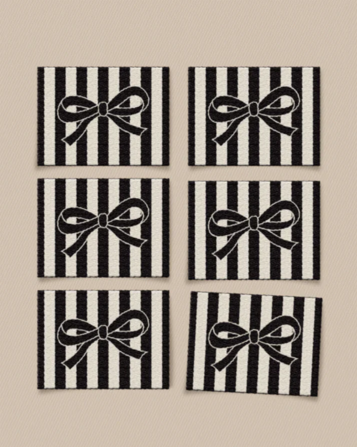 Black Bow Large Labels