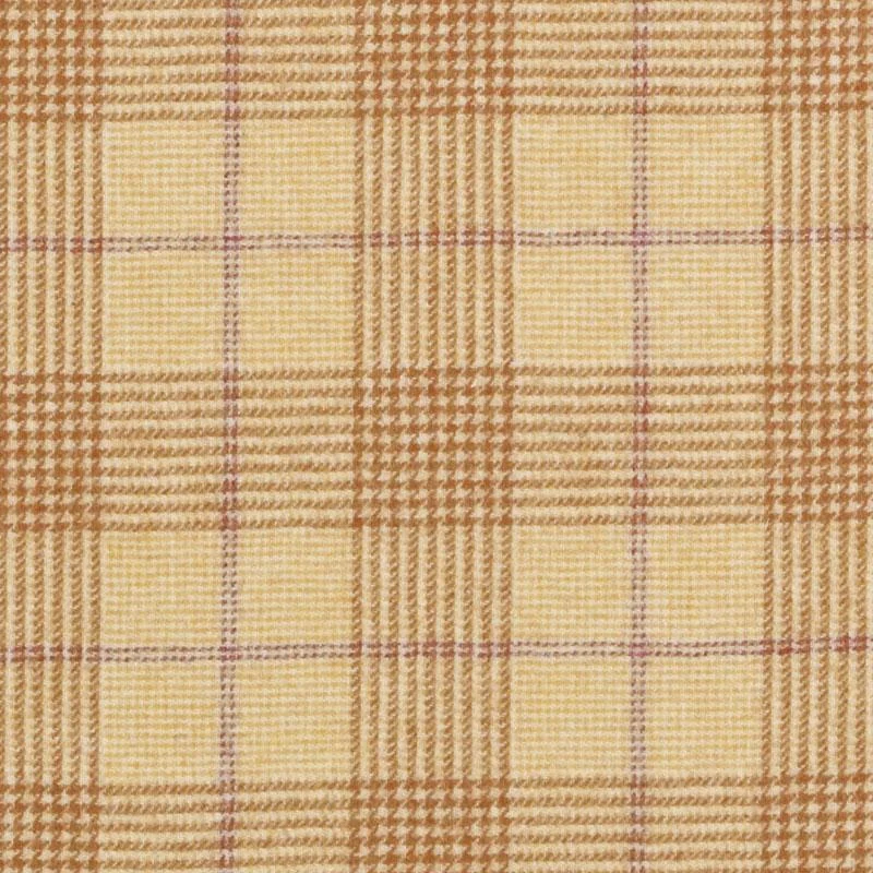Plaid Wool Fabric in Dijon