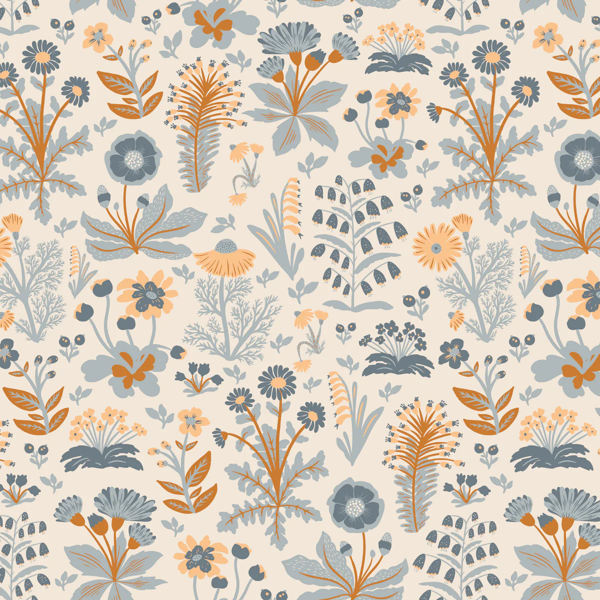 The Old Garden Dearle Main Cream – 100% Quilting Cotton Fabric by the Yard