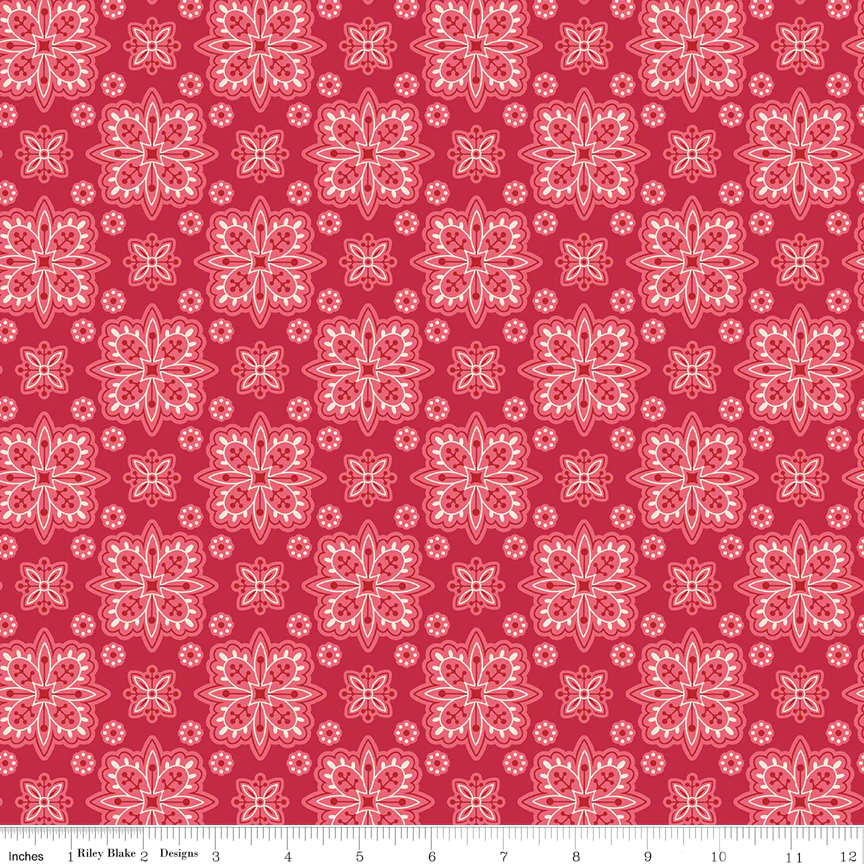 Americana Parade Berry - 100% Quilting Cotton Fabric by the Yard