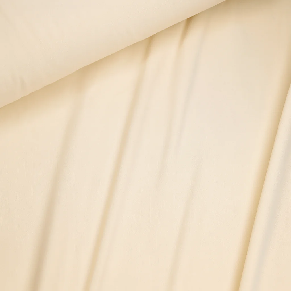 Cream Double Brushed Polyester Knit Jersey Fabric