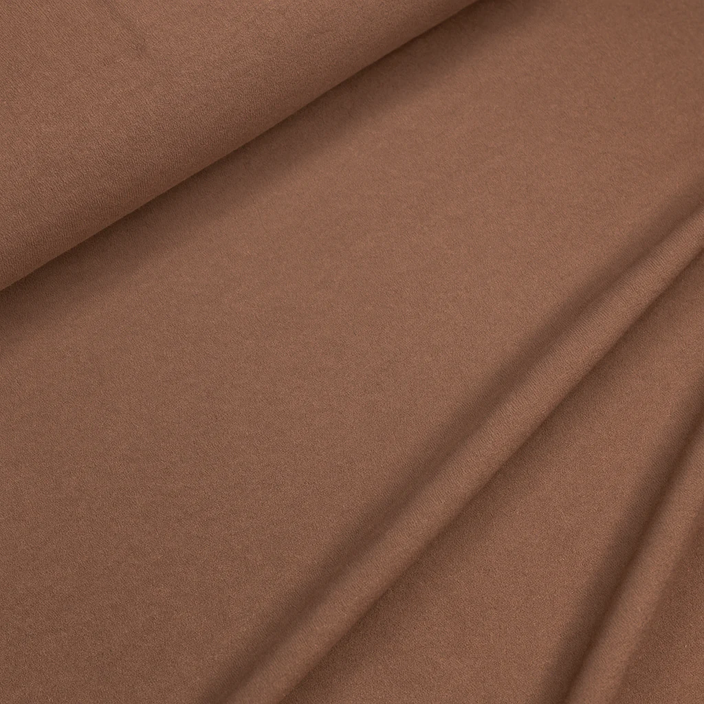 Chocolate Brown Double Brushed Polyester Knit Jersey Fabric