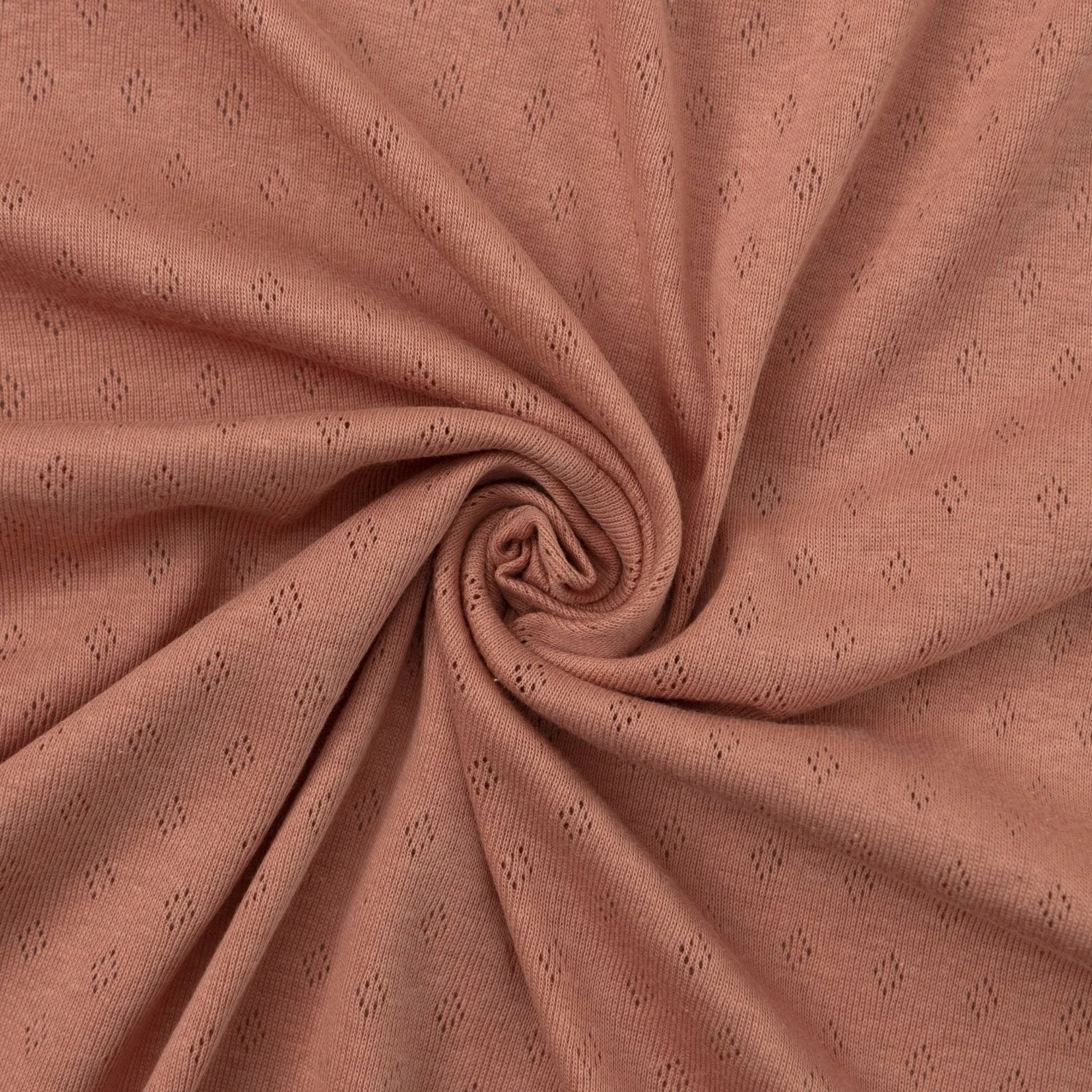 Pointelle Cotton Knit - Cantaloupe