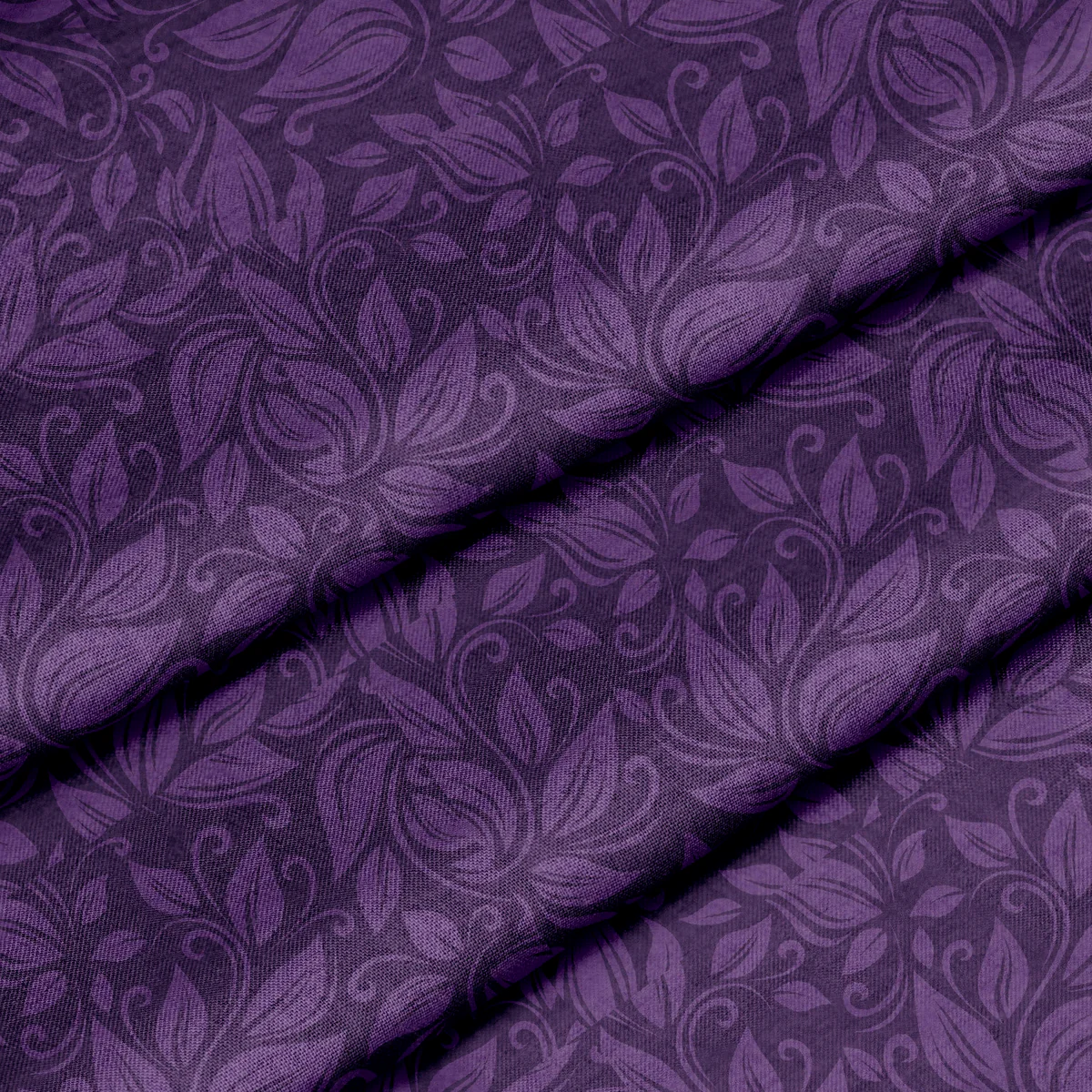 Whisperleaf Deep Violet – 100% Quilting Cotton Fabric by the Yard